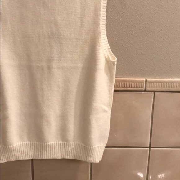 New vintage Grace Dane Lewis mock neck fisherman knit sleeveless vest sweater - Picture 8 of 10